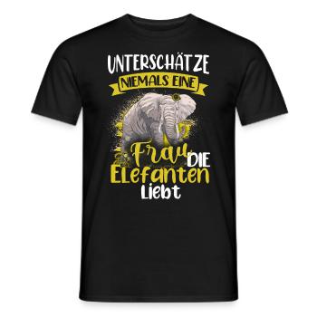 Elephant Elephant Elephant Proboscis Zoo Circus - Men's T-Shirt - black - Front - AI Model Male 178 light (178cm)