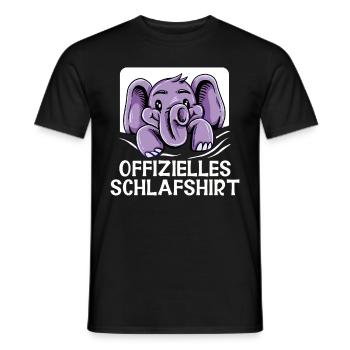 Elefant Tshirt für Elefanten Elephant Kinder Zoo - Männer T-Shirt - Schwarz - Vorne - AI Model Male 178 light (178cm)