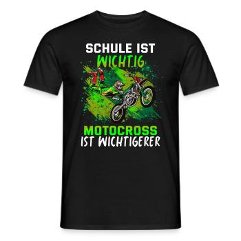 Motocross Gift for Enduro Supermoto Dirt Bike - Men's T-Shirt - black - Front - AI Model Male 178 light (178cm)