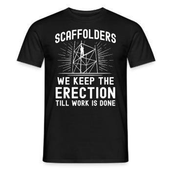 Scaffolding Builder Gift Work Occupation Construction Worker Job - Men's T-Shirt - black - Front - AI Model Male 178 light (178cm)