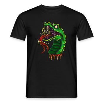 Serpent Cadeau Animal Reptile Cobra Python Boa - T-shirt homme - noir - Devant - AI Model Male 178 light (178cm)
