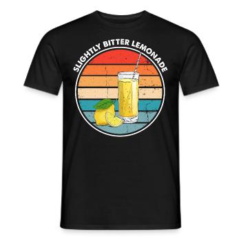 Lemon Design Lemonades Stand Boss Lemon Sale - Men's T-Shirt - black - Front - AI Model Male 178 light (178cm)