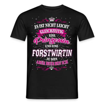 Forstwirtin und Prinzessin T-Shirt - Männer T-Shirt - Schwarz - Vorne - AI Model Male 178 light (178cm)