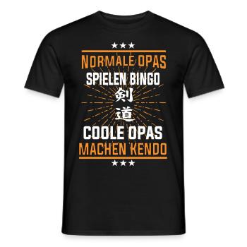 Coole Opas machen Kendo - Männer T-Shirt - Schwarz - Vorne - AI Model Male 178 light (178cm)