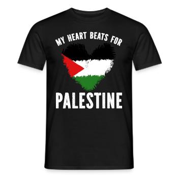 Palestine Cadeau Gratuit Palestine Bande de Gaza - T-shirt homme - noir - Devant - AI Model Male 178 light (178cm)