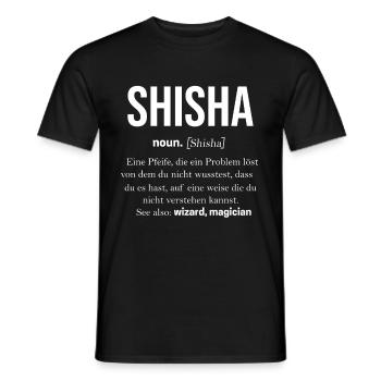 Shisha Tshirt Men Women's Hookah Pipe - Men's T-Shirt - black - Front - AI Model Male 178 light (178cm)