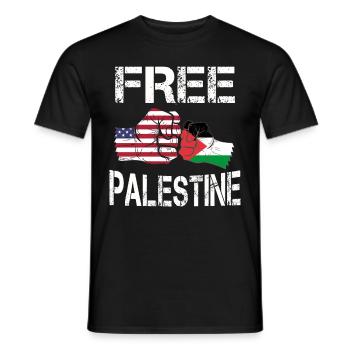 Palästina - Männer T-Shirt - Schwarz - Vorne - AI Model Male 178 light (178cm)