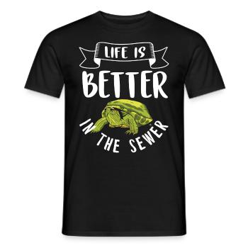 Turtle - Men's T-Shirt - black - Front - AI Model Male 178 light (178cm)