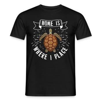 Turtle Relaxed Chill Sea Ocean Beach - Men's T-Shirt - black - Front - AI Model Male 178 light (178cm)