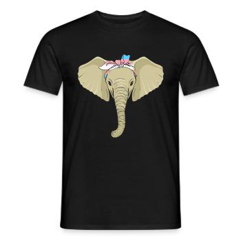Cadeau d’éléphant pour Proboscis Africa Wilderness Zoo - T-shirt homme - noir - Devant - AI Model Male 178 light (178cm)