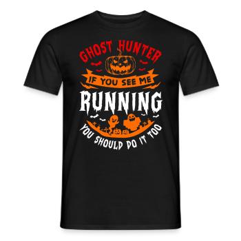 Halloween Tshirt Halloweenparty Mörder Killer Tod - Männer T-Shirt - Schwarz - Vorne - AI Model Male 178 light (178cm)