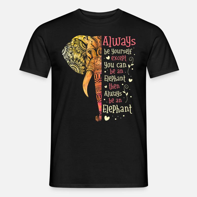 Elefant - Männer T-Shirt - Schwarz