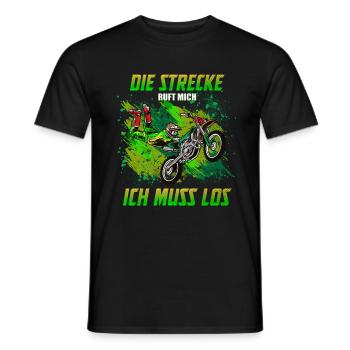 Motocross Enduro Offroad Dirt Bike Superbike Motor - Männer T-Shirt - Schwarz - Vorne - AI Model Male 178 light (178cm)