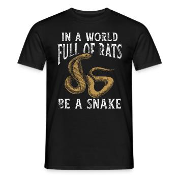 Serpent Cadeau Animal Reptile Cobra Python Boa - T-shirt homme - noir - Devant - AI Model Male 178 light (178cm)