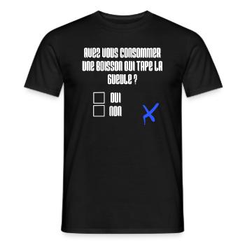 Avez vous bu ? drôle / humour alcool - T-shirt homme - noir - Devant - AI Model Male 178 light (178cm)