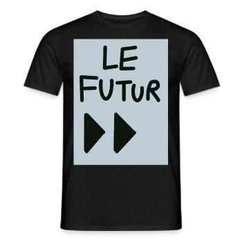 le futur. - T-shirt homme - noir - Devant - AI Model Male 178 light (178cm)