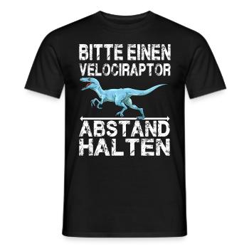 Dinosaurier Velociraptor Raptor Dino - Männer T-Shirt - Schwarz - Vorne - AI Model Male 178 light (178cm)