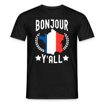France Gift Paris French French Monaco - Men's T-Shirt - black - Front - AI Model Male 178 light (178cm)