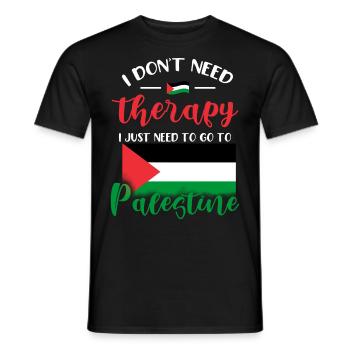 Palestine - T-shirt homme - noir - Devant - AI Model Male 178 light (178cm)