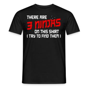 Ninja Ninjutsu Judo Katana Kids Shuriken Warrior - Men's T-Shirt - black - Front - AI Model Male 178 light (178cm)
