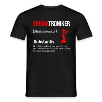 Shisha Tshirt Herren Damen Wasserpfeife Pfeife - Männer T-Shirt - Schwarz - Vorne - AI Model Male 178 light (178cm)