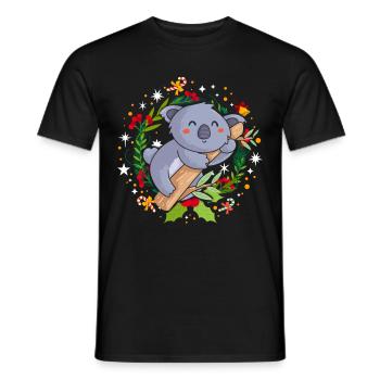 Pull de Noël moche Koala - T-shirt homme - noir - Devant - AI Model Male 178 light (178cm)