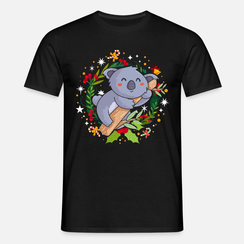 Pull de Noël moche Koala - T-shirt Homme - noir