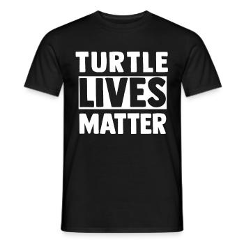 Turtle Tshirt Reptiles Children Men Women - Men's T-Shirt - black - Front - AI Model Male 178 light (178cm)