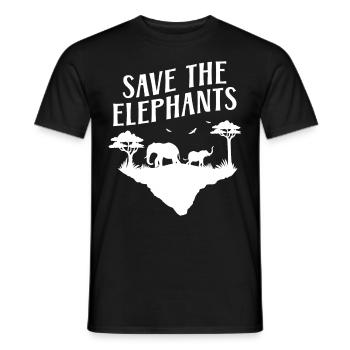 Elephant Tshirt pour Elephant Elephant Kids Zoo - T-shirt homme - noir - Devant - AI Model Male 178 light (178cm)