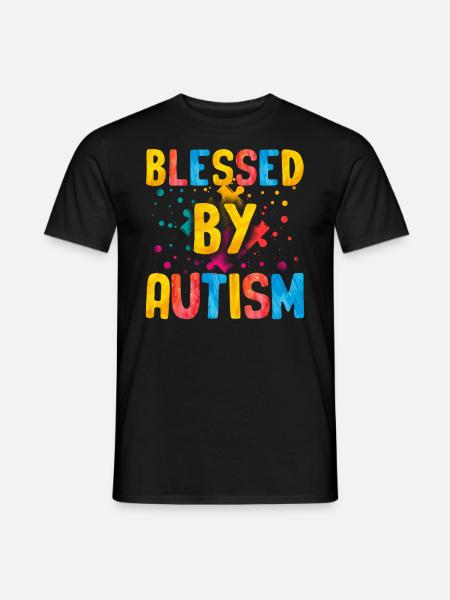 Autistic Tshirt Autimus Gift Asperger Children - Men's T-Shirt - black