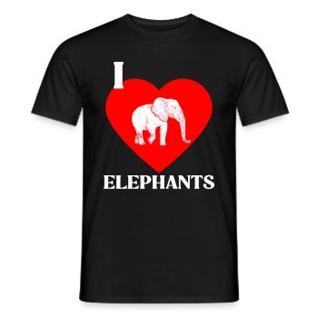 Cadeau d’éléphant pour Proboscis Africa Wilderness Zoo - T-shirt homme - noir - Devant - AI Model Male 178 light (178cm)