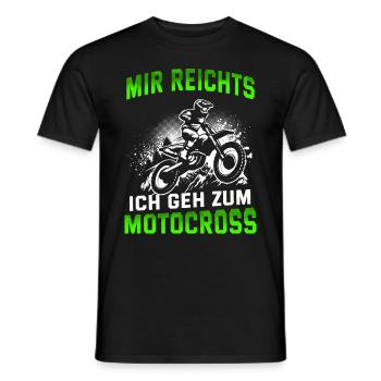Motocross Tshirt Für Herren Damen Enduro Supermoto - Männer T-Shirt - Schwarz - Vorne - AI Model Male 178 light (178cm)
