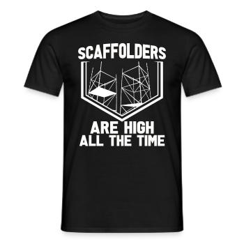 Scaffolding Builder Gift Work Occupation Construction Worker Job - Men's T-Shirt - black - Front - AI Model Male 178 light (178cm)