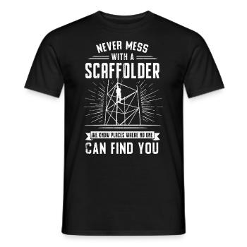 Scaffolding Builder Gift Work Occupation Construction Worker Job - Men's T-Shirt - black - Front - AI Model Male 178 light (178cm)