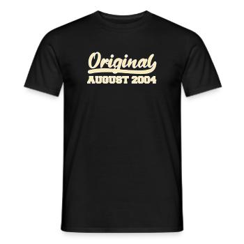 18ème anniversaire Août millésime 2004 idée cadeau - T-shirt homme - noir - Devant - AI Model Male 178 light (178cm)