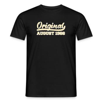 56. Geburtstag August Jahrgang 1966 Geschenkidee - Männer T-Shirt - Schwarz - Vorne - AI Model Male 178 light (178cm)