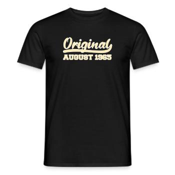 57e anniversaire Naissance en août 1965 Idée cadeau - T-shirt homme - noir - Devant - AI Model Male 178 light (178cm)