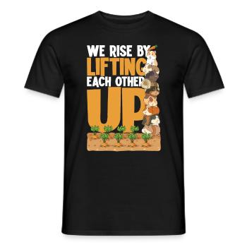We Rise By Lifting Each Other Up - Männer T-Shirt - Schwarz - Vorne - AI Model Male 178 light (178cm)