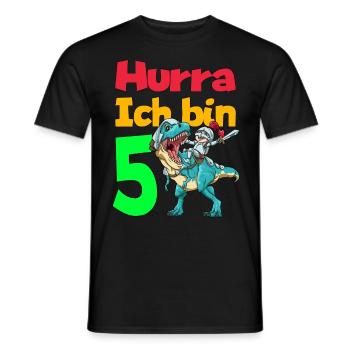 Brachiosaurus Dinosaurier Astronaut Dino Langhals - Männer T-Shirt - Schwarz - Vorne - AI Model Male 178 light (178cm)