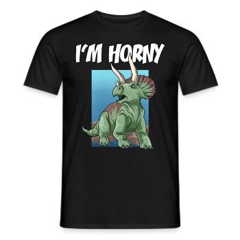 Velociraptor für einen Dino Fan und Dinosaurier - Männer T-Shirt - Schwarz - Vorne - AI Model Male 178 light (178cm)
