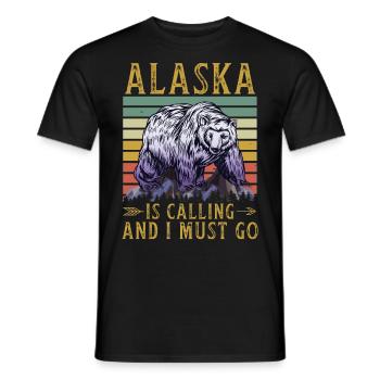 Alaska Geschenk Kinder Herren Damen USA Natur Eis - Männer T-Shirt - Schwarz - Vorne - AI Model Male 178 light (178cm)