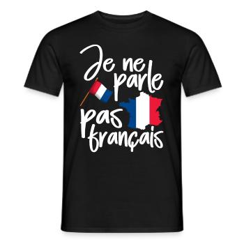 Frankreich - Männer T-Shirt - Schwarz - Vorne - AI Model Male 178 light (178cm)