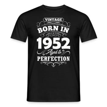 Geburtstag Geschenk Birthday Bursdag Jahrgang 1952 - Männer T-Shirt - Schwarz - Vorne - AI Model Male 178 light (178cm)