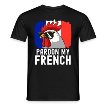 France Drapeau France Paris Marseille Français - T-shirt homme - noir - Devant - AI Model Male 178 light (178cm)