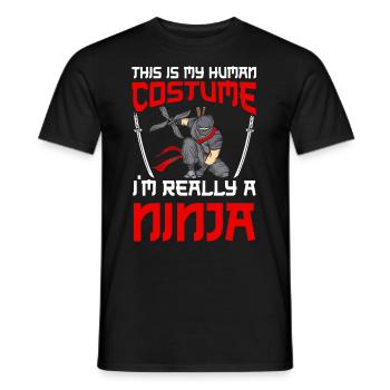 Ninja Gift Karate Ninjutsu Judo Samurai Japan - Men's T-Shirt - black - Front - AI Model Male 178 light (178cm)