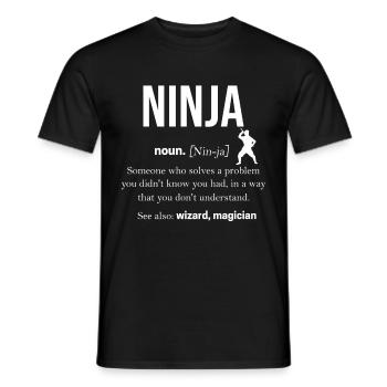 Ninja - Männer T-Shirt - Schwarz - Vorne - AI Model Male 178 light (178cm)