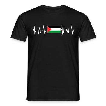 Palestine Cadeau Gratuit Palestine Bande de Gaza - T-shirt homme - noir - Devant - AI Model Male 178 light (178cm)