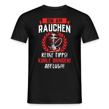 Shisha Geschenk für Wasserpfeife Shishabar Pfeife - Männer T-Shirt - Schwarz - Vorne - AI Model Male 178 light (178cm)