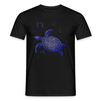 Turtle Tshirt Reptiles Children Men Women - Men's T-Shirt - black - Front - AI Model Male 178 light (178cm)