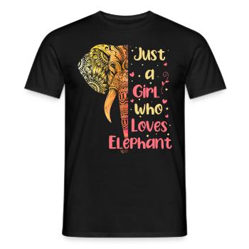 Cadeau d’éléphant pour Proboscis Africa Wilderness Zoo - T-shirt homme - noir - Devant - AI Model Male 178 light (178cm)